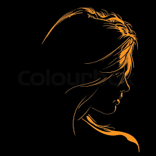 Find the perfect silhouette woman sitting stock photo. Beauty Woman Face Silhouette In Stock Vector Colourbox