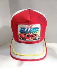 Vintage Bill Elliott Patch 3 Stripe Trucker Hat Snapback Cap Nascar Race Usa 80s Billelliottnascardriver Trucker Black Snapback Hats Snapback Cap Trucker Hat