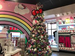 These hello kitty christmas decorations look as though. Photos Hello Kitty Spongebob Squarepants The Mummy And Men In Black Themed Christmas Trees Arrive At Universal Studios Florida Wdw News Today