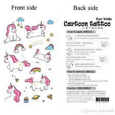 Check spelling or type a new query. Wholesale Unicorn Temporary Tattoo Sticker Colorful Fake Cartoon Animal Toy Environmental Water Proof Sticker For Children From Kathy0828 11 17 Dhgate Com