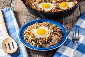 Beefy Breakfast Egg Skillet