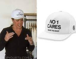 No 1 cares what you shot hat. Rh Of Orange County Season 15 Episode 4 Elizabeth S White No1 Cares Cap Shop Your Tv