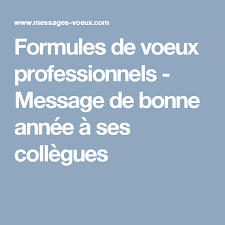 Formules De Voeux Professionnels Message De Bonne Annee A Ses Collegues Message Bonne Annee Voeux Professionnels Message Voeux