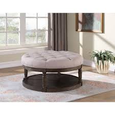 Shop ikea upholstered dining chairs for some extra comfort at the table. Best Master Furniture Upholstered Round Tufted Ottoman Coffee Table Overstock 28249765