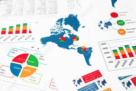 world map with charts graphs and diagrams report