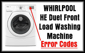 This may drain any excess water that could cause . Whirlpool He Duet Front Load Washing Machine Error Codes