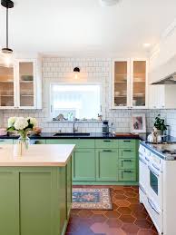 Laying hexagon tile can be challenging, and even more so when dealing with patterned tile installation. White Subway Tiles And Hexagon Tiles Kitchen Fireclay Tile