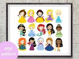 ♥ this pattern is an digital cross stitch. 15 Disney Princess Easy Cross Stitch Pattern Modern Counted Cross Stitch Chart Disney Modern Cross Stitch Patterns Cross Stitch Patterns Simple Cross Stitch