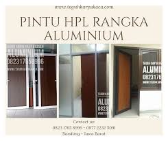 Selain itu, pintu aluminium biasanya juga sudah dilengkapi dengan handle pintu dan. Daun Pintu Multyplex 8mm Lapis Kusen Aluminium Dan Kaca Facebook