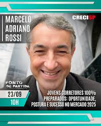PROGRAMA TERÇA PONTO DE PARTIDA TEMA: "Jovens corretores 100% preparados:  oportunidade, postura e sucesso no mercado 2025" CONVIDADO: Marcelo Adriano  Rossi (advogado) Acompanhe, a partir das 10h, pelo YouTube da TV CRECI: