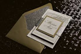 Pin By Jessika Feltz On Sparkle Paper Society Invitations Glitter Wedding Invitations Letterpress Wedding Invitations Nye Wedding Invitations