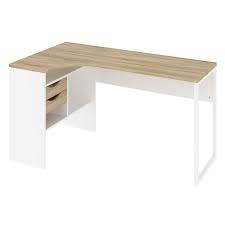 But, with so many options to choose from such as color. Bowery Hill 2 Drawer L Shaped Home Office Desk In White And Oak Walmart Com Walmart Com