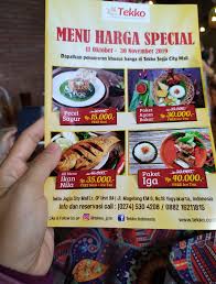 Poster makanan khas nusantara adalah poster pendidikan poster tentang wirausaha makanan. Restoran Tekko Sekarang Buka Di Jogja City Mall Catatan Emak
