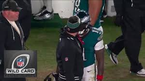 Sportskeeda - AJ Brown, after not being able to get the last two passes  from Jalen Hurts, gets into it with HC Nick Sirianni. "Big Dom" Dom  DiSandro had to pull Brown