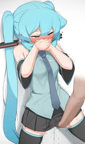 abmayo, original, hatsune miku, 1girl, covered mouth - Anime R34