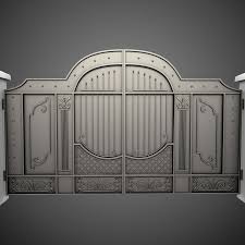 Wrought Iron Gate 3d Model In 2020 Wrought Iron Gate Iron Gate Iron Gate Design