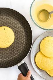 The Easiest Corn Flour Pancakes Gluten Free Dairy Free Dish By Dish Recipe In 2020 Gluten Free Pancakes Recipes Dairy Free No Flour Pancakes