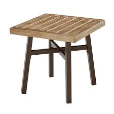 Hampton Bay Mix And Match Farmhouse Metal Outdoor Accent Table 2117 At7 The Home Depot In 2020 Outdoor Accent Table Outdoor Accents Patio Accent Table
