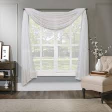 How to drape window scarves. Madison Park Irina Diamond Sheer Window Scarf Valance Bed Bath Beyond