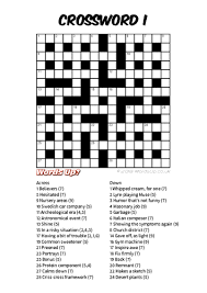 Solve free crosswords and other puzzles from the evening standard. Words Up Crossword I