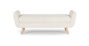 Bedroom benches and ottomans at every style for any budget. Ash Ivory Boucle Fabric Bedroom Bench Gabriola Article