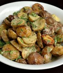Creamy Lemon Dill Roasted Potato Salad Potatoe Salad Recipe Roasted Potato Salads Vegan Potato