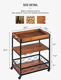Bar cart with 2 mirrored shelves, durable wine cart with casters, suitable for kitchen, club, living room, antique gold finish (36x15x38inch gold) model #u200043. Kealive Bar Cart For The Home Industrial Wood Metal Wine Cart On Wheels With Glass Holder Wine Rack Utility Kitchen Serving Cart With Removable Top Tray Brown Pricepulse