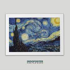 Seperti yang kita ketahui van gogh adalah seorang pelukis terkenal asal belanda yang lahir pada 30 maret 1853 beraliran pasca impresionis yang sudah menghasilkan banyak lukisan indah. Jual Poster Lukisan Repro Starry Night Vincent Van Gogh Indoposter A2 60x40cm Terbaru Juli 2021 Blibli