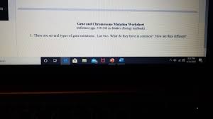 (a) a substitution mutation, occurs where one nucleotide. Solved Gene And Chromosome Mutation Worksheet Reference Chegg Com