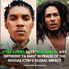 Dancehall Star Vybz Kartel used his official Instagram account to praise  Reggae superstar Bob Marley