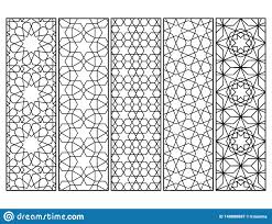 Mosaic coloring pages for kids. Morocsan Mosaic Coloring Bookmarks Stock Vector Illustration Of Ornament Line 148808887