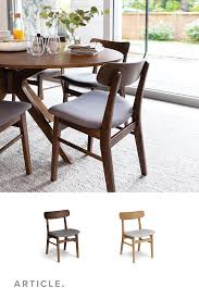 Ecole Thunder Gray Walnut Dining Chair Dining Chairs Midcentury Modern Dining Chairs Farmhouse Dining Chairs