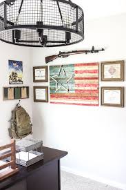 Industrial Military Office Reveal Blesserhouse Com An Masculine Office Makeover Using Lots Of Diys Military Home Decor Home Office Design Home Office Decor