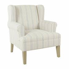 Laurel Foundry Modern Farmhouse London Wingback Chair Birch Lane In 2020 Blue Accent Chairs Wingback Chair Striped Chair