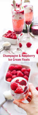 Champagne And Raspberry Ice Cream Floats Recipe Runner Raspberry Ice Cream Ice Cream Floats Ice Cream Float Recipes