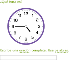 Normalmente salgo a las ocho. Ixl Telling Time Provide Complete Sentences Spanish