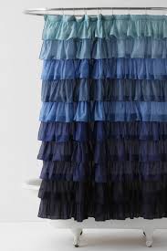In stock in standard 72x72 and this item is available in extra long 72x84, 72x96, shower stall size 54x72 along with our vintage tub size of 108x72 and clawfoot tub shower curtain. Antropologie Ocean Blue Shower Curtain Diy Shower Curtain Ruffle Shower Curtains Diy Curtains