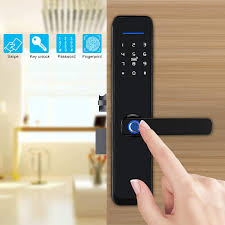 Keys locked or keys unlocked. Ferreteria Y Cerrojos Para Puertas Pestillos Smart Handle Lock Fingerprint Password Ic Card Emergency Mechanical Key Unlock Waterproof Security Anti Theft Entry Support For Ttlock Remote Unlock Magazine Dentist Ch