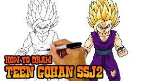 Defiance in the face of despair!! How To Draw Teen Gohan Ssj2 Dragon Ball Z Youtube