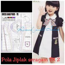 Seragam paud korea, seragam paud muslim, seragam paud batik, seragam paud kotak kotak, dan seragam olahraga paud. Pola Baju Pola Jahit Seragam Paud Tk 5 Ukuran Stelan Shopee Indonesia