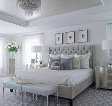 Expensive furniture price, dark or striking color selection and glowing decorations typically relate to this home interior design. Modern Glam Transitional Bedroom New York Susan Glick Interiors Elegant Master Bedroom Glam Bedroom Decor Home Decor Bedroom