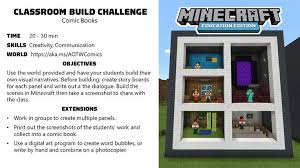 Education edition with curriculum to support teachers. Activity Of The Week Comic Books Minecraft Education Edition Education Minecraft Challenges Minecraft Activities