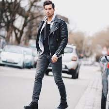 Pin On Leather Jeans Men