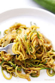 So for this thai zoodle recipe, the trick is to use just enough peanut sauce to barely coat the zoodles. Stir Fry Zucchini Noodles Recipe Diethood Spiralizer Recipes Zoodle Recipes Zucchini Noodle Recipes Healthy