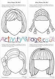 What Makes Me Me Worksheets Girl Version Everyone Is Unique Use These Printa Kindergarten Worksheets All About Me Worksheet Kindergarten Phonics Worksheets