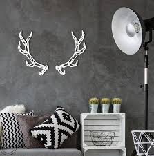 Metal Wall Art Geometric Horns Head Sign Animal Interior Home Etsy In 2020 Metal Tree Wall Art Metal Wall Art Deer Wall Art