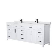Learn how to build a diy bathroom vanity with free plans by shanty2chic. Wyndham Collection Wcg242484dwbwcunsmxx Beckett 84 Inch Double Bathroom Vanity In White With White Cultured Marble