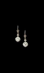 A Pair Of Diamond Earrings Total Weight C 4 Ct Jewellery