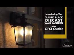 Outdoor wall sconce with gfci outlet. Home Luminaire Die Cast Outdoor Wall Lantern With Gfci Outlet Youtube