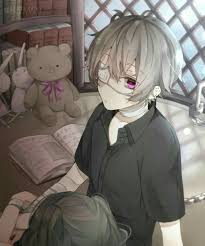 It explores the story of kaneki ken, a boy who was originally a human that frequented bookstores seeking literature to have in his possession. Anime Guy With Silver Hair And Purple Eyes Anime Drawings Boy Anime Child Anime Art
